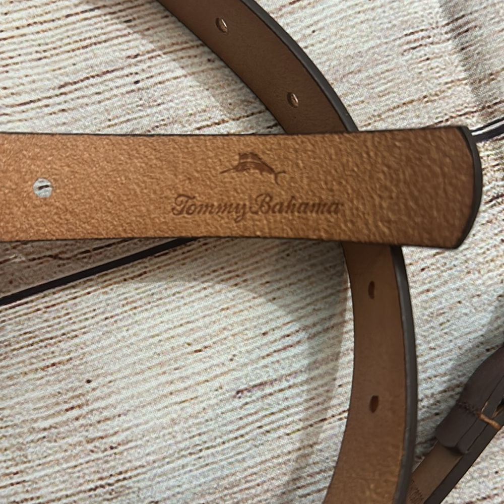 Women's Slim Leather Belt in Brown with Polished Silver Buckle - Picture 2 of 4
